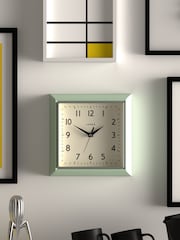Jones Clocks Green A Retro Square Wall Clock - Image 2 of 4