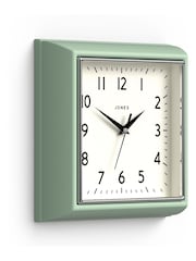 Jones Clocks Green A Retro Square Wall Clock - Image 4 of 4