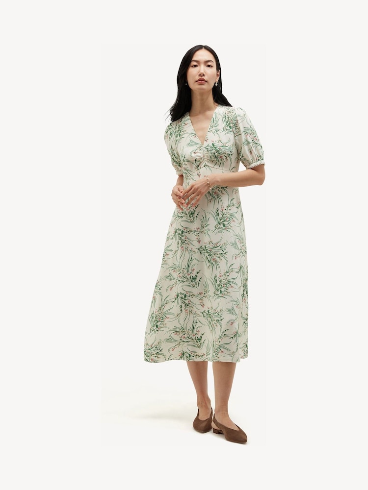Hobbs White Petite Florentina Dress - Image 1 of 4 Hobbs White Petite Florentina Dress - Image 1 of 4
