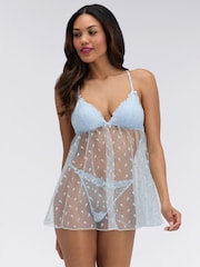 Boux Avenue Blue Delilah Embroidered Babydoll - Image 1 of 5