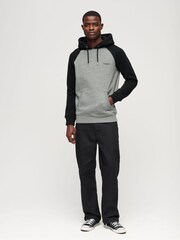Superdry Black/Gray Essential Baseball Hoodie - Image 2 of 6