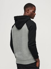 Superdry Black/Gray Essential Baseball Hoodie - Image 3 of 6