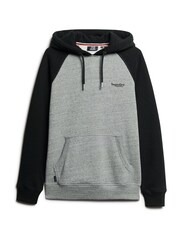 Superdry Black/Gray Essential Baseball Hoodie - Image 4 of 6
