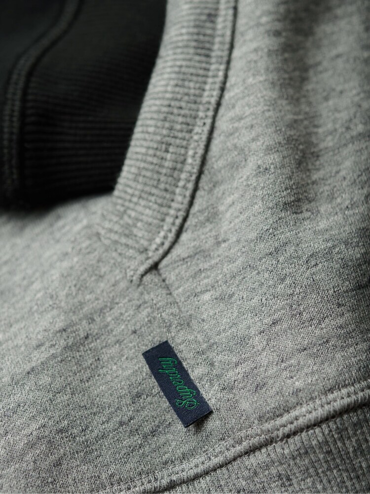 Superdry Black/Gray Essential Baseball Hoodie - Image 6 of 6