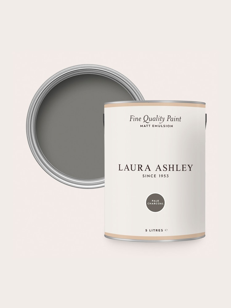 Laura Ashley Pale Charcoal Grey Matt Emulsion 5LT Paint - Image 1 of 1