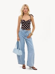 LOAVIES Black Timeless Moments Polka Dot Top - Image 3 of 5