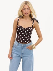 LOAVIES Black Timeless Moments Polka Dot Top - Image 5 of 5