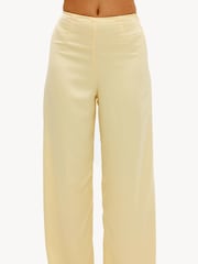 LOAVIES Yellow A Floral Awakening Satin-Look Trousers - Image 3 of 5
