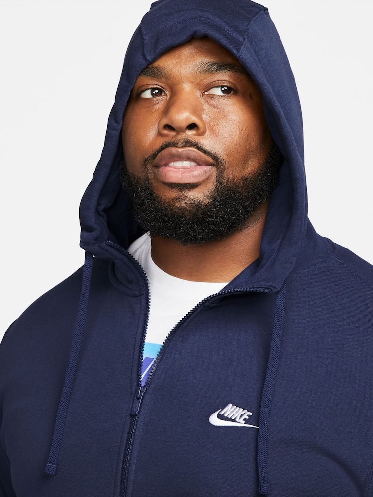marine - Nike Club Zip Up Sweat-shirt à capuche - Image 10 of 15