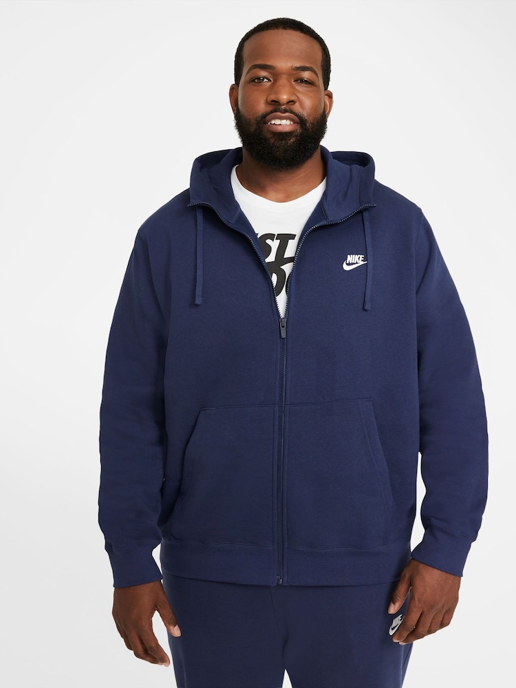 marine - Nike Club Zip Up Sweat-shirt à capuche - Image 5 of 15
