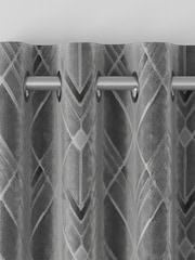 Silver Luxe Deco Geo Made To Measure Curtains - Image 7 of 9