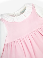 JoJo Maman Bébé Pink Peter Rabbit Appliqué Baby Dress & Body Set - Image 7 of 8