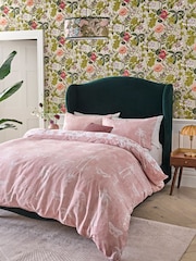 Clarke & Clarke Pink 200 Thread Count Duvet Cover and Pillowcase Set - Image 2 of 7