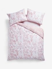 Clarke & Clarke Pink 200 Thread Count Duvet Cover and Pillowcase Set - Image 6 of 7