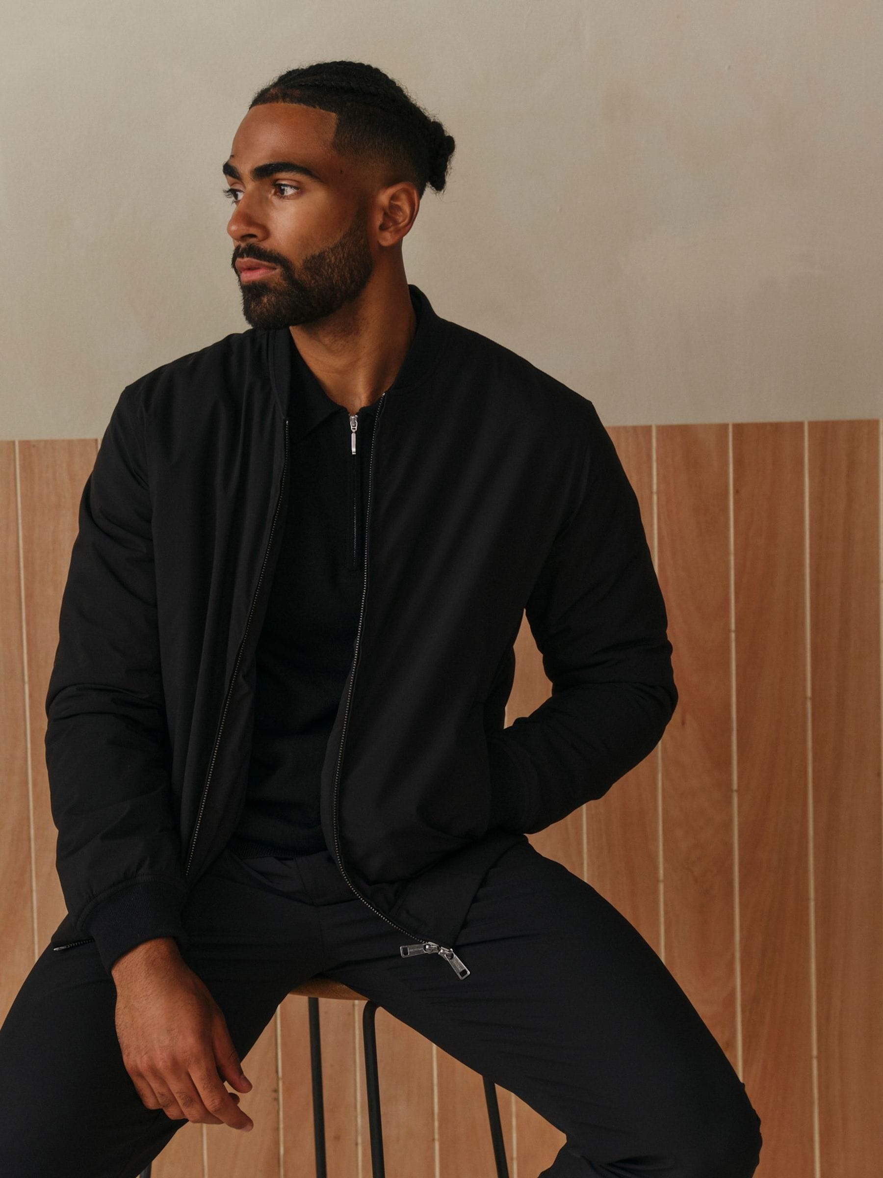 Gym King Men's Black Signature Bomber Jacket
