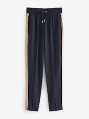 Navy Blue/ Camel Side Stripe Taper Trousers - Image 5 of 6