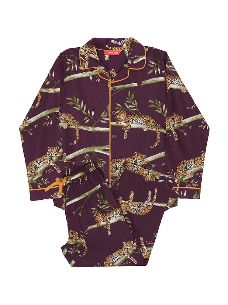 Cyberjammies Brown Leopard Print Long Sleeve Pyjamas Set - Image 4 of 4