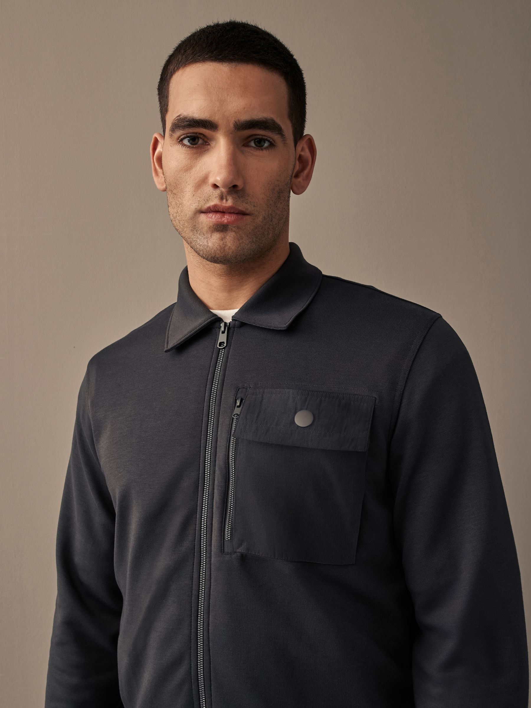 Buy Slate Grey Utility Shacket from Next Luxembourg