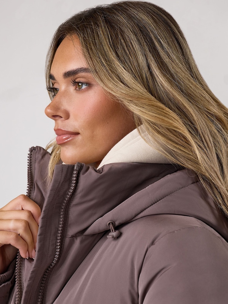 Gym King Brown Mid Length Puffer Coat - Image 6 of 6 Gym King Brown Mid Length Puffer Coat - Image 6 of 6