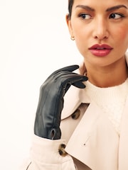 Black Leather Gloves - Image 2 of 3
