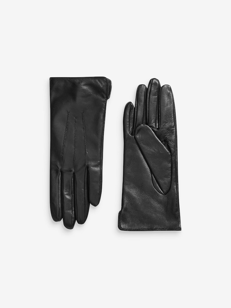 Black Leather Gloves - Image 3 of 3