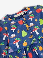 JoJo Maman Bébé Navy Girls' The Very Hungry Caterpillar Button Front Dress - Image 3 of 4