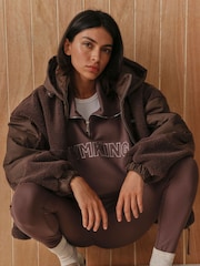 Gym King Brown Borg Woven Jacket - Image 2 of 6