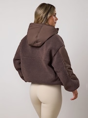 Gym King Brown Borg Woven Jacket - Image 4 of 6