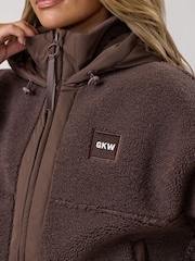 Gym King Brown Borg Woven Jacket - Image 6 of 6