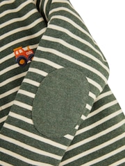 JoJo Maman Bébé Khaki Boys' Tractor Polo Shirt - Image 3 of 3