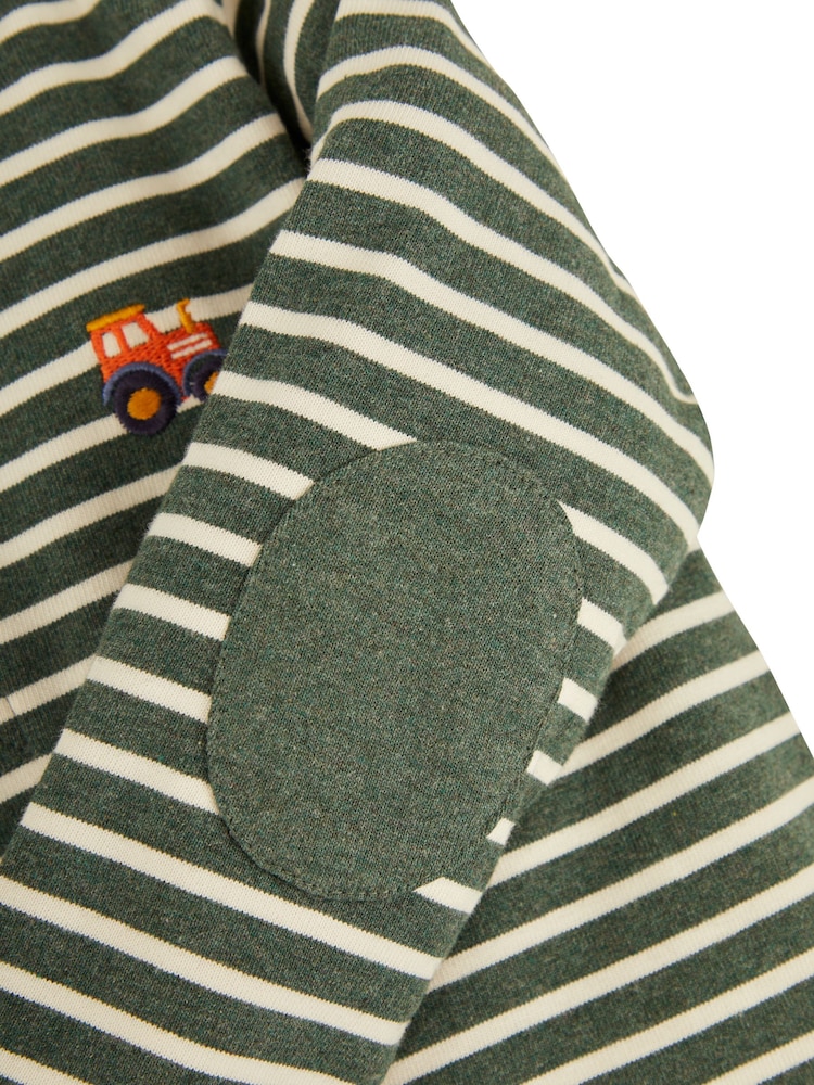 JoJo Maman Bébé Khaki Boys' Tractor Polo Shirt - Image 3 of 3