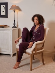 Cyberjammies Brown Revere Jersey Pyjamas Set - Image 1 of 4