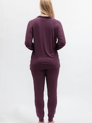 Cyberjammies Brown Revere Jersey Pyjamas Set - Image 3 of 4