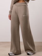 Gym King Cream Rib Knit Mid Rise Wide Leg Trousers - Image 5 of 6