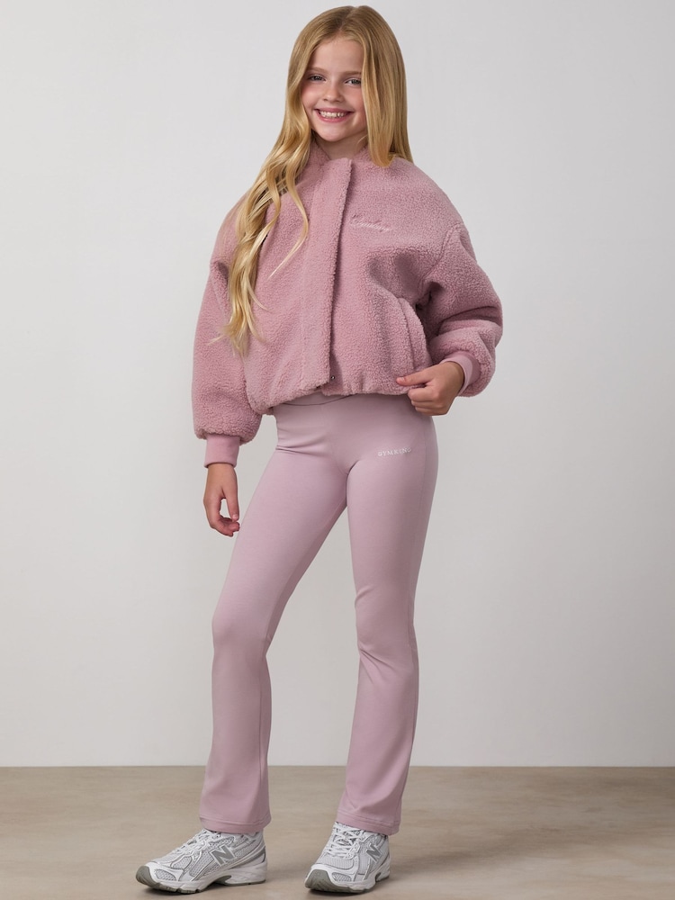 Gym King Purple Puffer Borg Jacket - Image 1 of 4 Gym King Purple Puffer Borg Jacket - Image 1 of 4