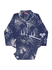 Diseño zodiacal en azul - Conjunto de pijama de manga larga estampado de Cyberjammies - Imagen 4 de 4
