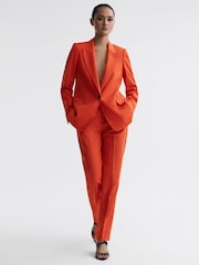 Reiss Orange Celia Tailored Fit Wool Blend Single Breasted Suit Blazer - Image 3 of 4