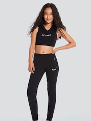 Pineapple Black Skinny Zip Girls Joggers - Image 4 of 5