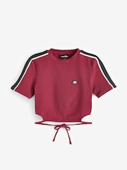 Ellesse Red Maldonado Cropped T-Shirt - Image 5 of 5