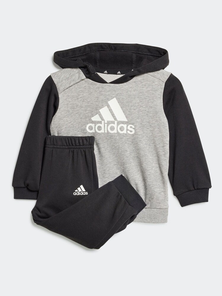 adidas Black/Grey Kids Essentials Colorblock Jogger Set - Image 1 of 5