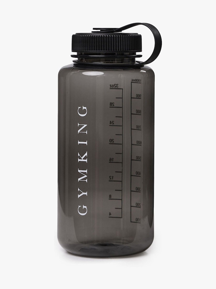 Gym King Black Linear Sports Bottle - Image 1 of 4 Gym King Black Linear Sports Bottle - Image 1 of 4