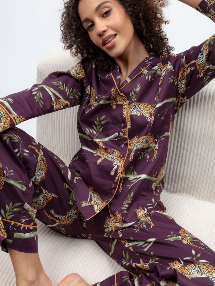 Cyberjammies Brown Leopard Print Pyjamas Set - Image 1 of 4