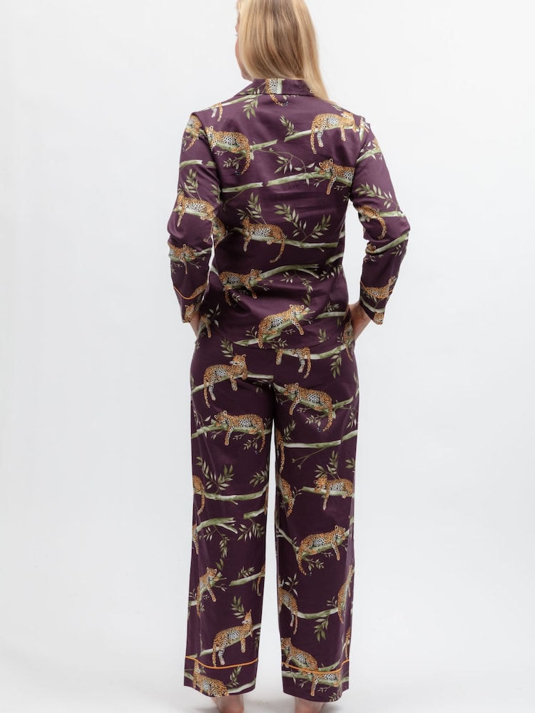 Cyberjammies Brown Leopard Print Pyjamas Set - Image 2 of 4