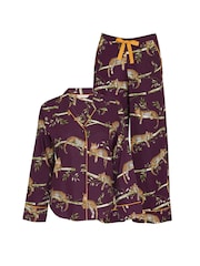 Cyberjammies Brown Leopard Print Pyjamas Set - Image 4 of 4