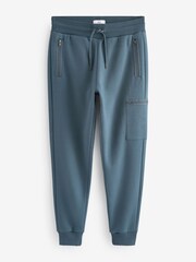 Blue Denim Cotton Rich Cargo Utility Joggers - Image 6 of 8