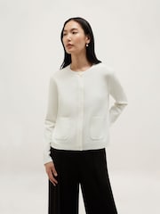 Hobbs White Thea Cardigan - Image 1 of 5