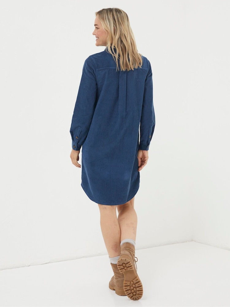 FatFace Blue Micky Cord Dress - Image 2 of 5 FatFace Blue Micky Cord Dress - Image 2 of 5