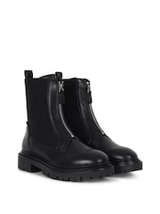 Linzi Black Della Ankle Boots With Zip Detail - Image 3 of 4