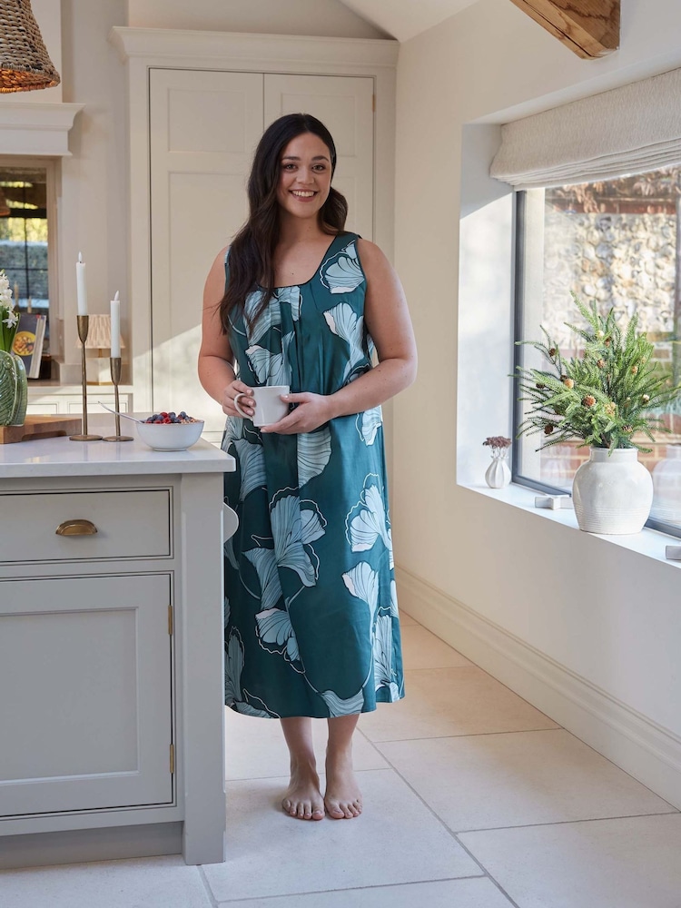 Cyberjammies Green Floral Print Long Nightdress - Image 1 of 4