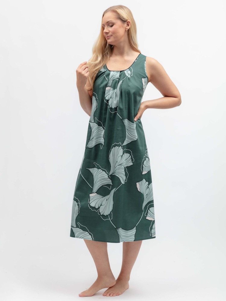 Cyberjammies Green Floral Print Long Nightdress - Image 2 of 4